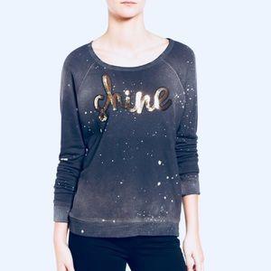 SUNDRY ( 0 ) XS Shine Golden Sequin Sweatshirt